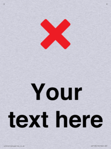 Custom plain background, red cross sign